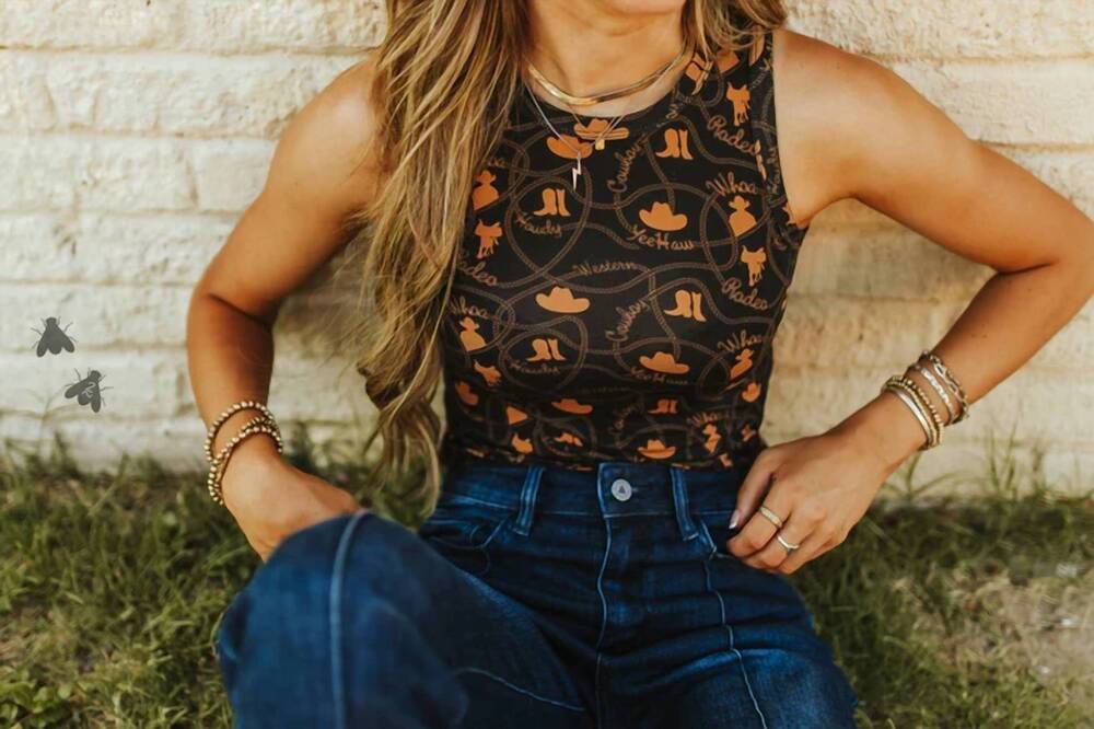 NEW 2FLYCO howdy partner tank in black